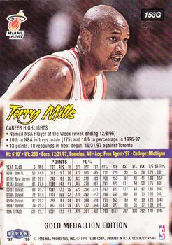 1997-98 Ultra - Gold Medallion #153G Terry Mills Back