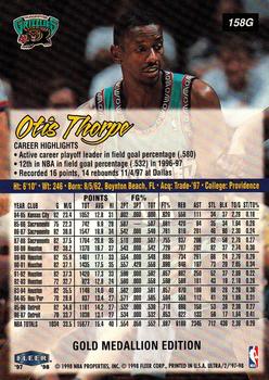 1997-98 Ultra - Gold Medallion #158G Otis Thorpe Back