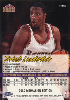 1997-98 Ultra - Gold Medallion #179G Priest Lauderdale Back