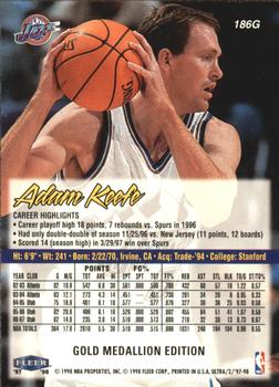 1997-98 Ultra - Gold Medallion #186G Adam Keefe Back