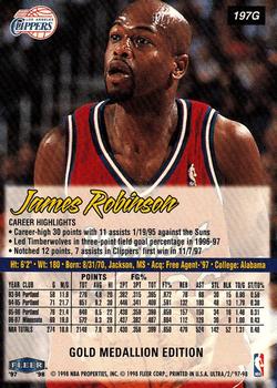 1997-98 Ultra - Gold Medallion #197G James Robinson Back