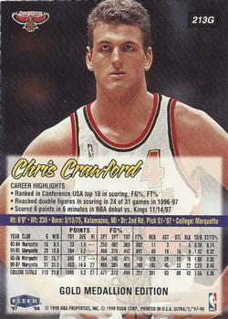 1997-98 Ultra - Gold Medallion #213G Chris Crawford Back