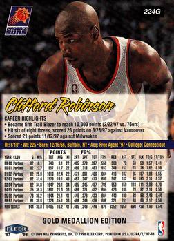 1997-98 Ultra - Gold Medallion #224G Clifford Robinson Back