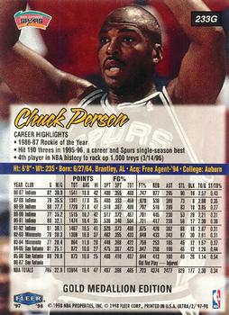 1997-98 Ultra - Gold Medallion #233G Chuck Person Back