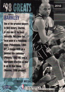 1997-98 Ultra - Gold Medallion #251G Charles Barkley Back