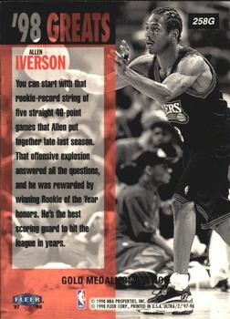 1997-98 Ultra - Gold Medallion #258G Allen Iverson Back