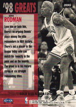 1997-98 Ultra - Gold Medallion #269G Dennis Rodman Back