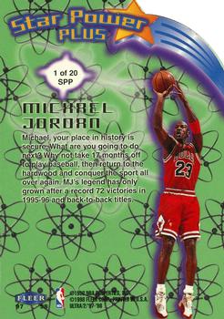 1997-98 Ultra - Star Power Plus #1 SPP Michael Jordan Back