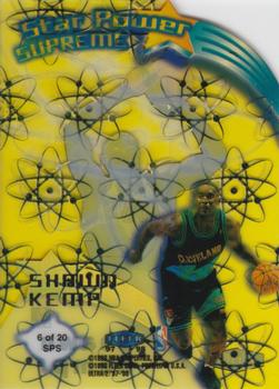 1997-98 Ultra - Star Power Supreme #6 SPS Shawn Kemp Back