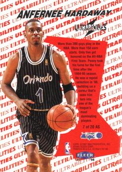 1997-98 Ultra - Ultrabilities All-Star #7 AS Anfernee Hardaway Back