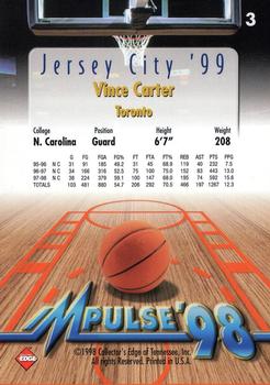 1998 Collector's Edge Impulse - Jersey City '99 #3 Vince Carter Back