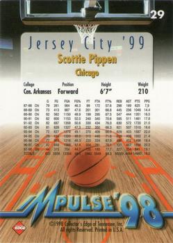 1998 Collector's Edge Impulse - Jersey City '99 #29 Scottie Pippen Back
