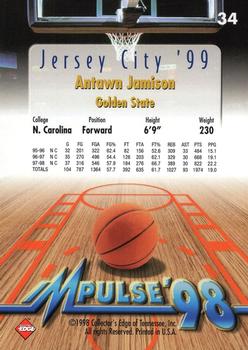 1998 Collector's Edge Impulse - Jersey City '99 #34 Antawn Jamison Back