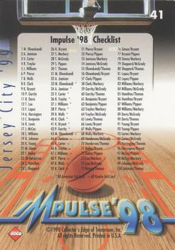 1998 Collector's Edge Impulse - Jersey City '99 #41 Kobe Bryant Back