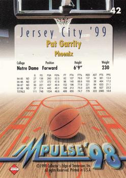 1998 Collector's Edge Impulse - Jersey City '99 #42 Pat Garrity Back