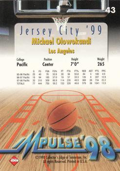 1998 Collector's Edge Impulse - Jersey City '99 #43 Michael Olowokandi Back