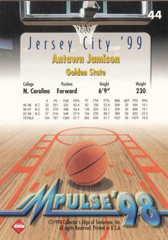 1998 Collector's Edge Impulse - Jersey City '99 #44 Antawn Jamison Back