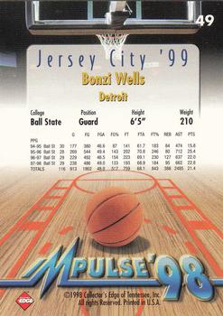 1998 Collector's Edge Impulse - Jersey City '99 #49 Bonzi Wells Back