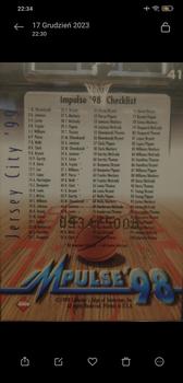 1998 Collector's Edge Impulse - Jersey City '99 Gold #41b Kobe Bryant Back