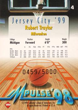 1998 Collector's Edge Impulse - Jersey City '99 Gold #4 Robert Traylor Back