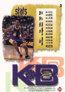 1998 Collector's Edge Impulse - KB8 #2 Kobe Bryant Back