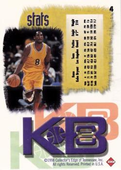 1998 Collector's Edge Impulse - KB8 #4 Kobe Bryant Back