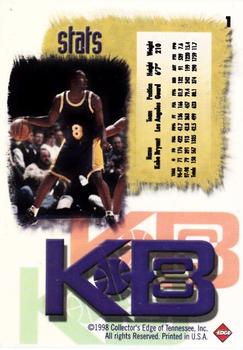 1998 Collector's Edge Impulse - KB8 Holofoil #1 Kobe Bryant Back