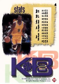 1998 Collector's Edge Impulse - KB8 Holofoil #4 Kobe Bryant Back