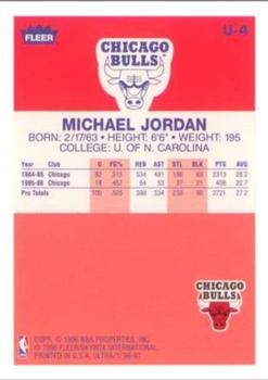 1996-97 Ultra - Ultra Decade #U-4 Michael Jordan Back