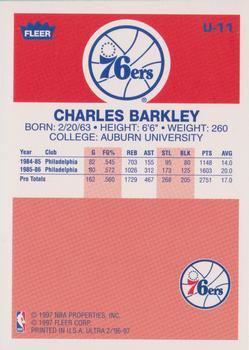 1996-97 Ultra - Ultra Decade #U-11 Charles Barkley Back