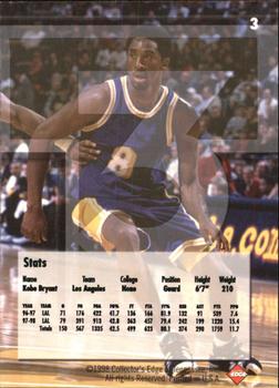1998 Collector's Edge Impulse - T3 #3 Kobe Bryant Back