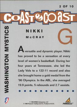 1998 Pinnacle WNBA - Coast to Coast #2 Nikki McCray Back