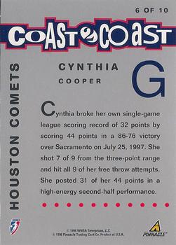 1998 Pinnacle WNBA - Coast to Coast #6 Cynthia Cooper Back