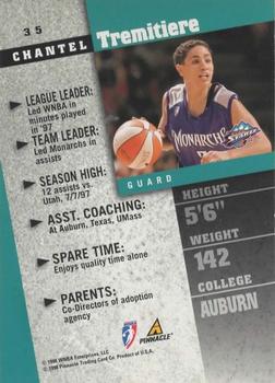 1998 Pinnacle WNBA - Court Collection #35 Chantel Tremitiere Back