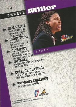 1998 Pinnacle WNBA - Court Collection #74 Cheryl Miller Back