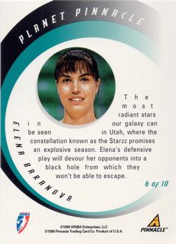 1998 Pinnacle WNBA - Planet Pinnacle #6 Elena Baranova Back