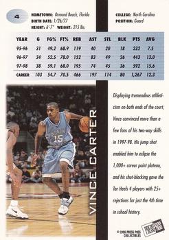 1998 Press Pass - In The Zone #4 Vince Carter Back