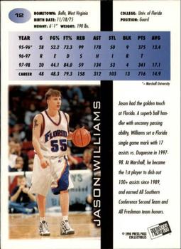 1998 Press Pass - In The Zone #12 Jason Williams Back