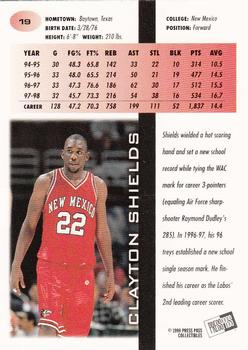 1998 Press Pass - In The Zone #19 Clayton Shields Back