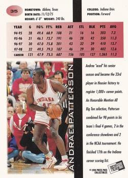 1998 Press Pass - In The Zone #35 Andrae Patterson Back