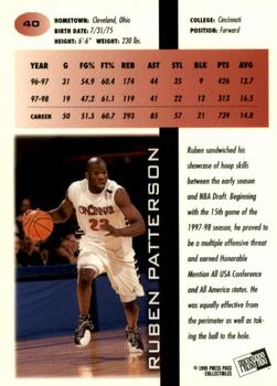1998 Press Pass - In The Zone #40 Ruben Patterson Back