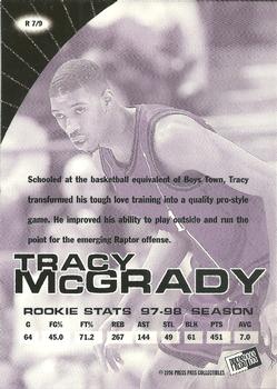 1998 Press Pass - Real Deal Rookies #R7 Tracy McGrady Back