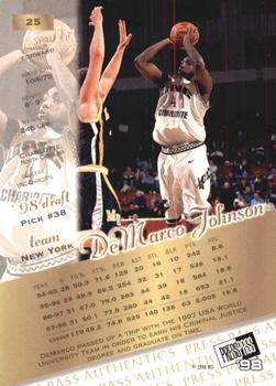 1998 Press Pass Authentics - Hang Time #25 DeMarco Johnson Back