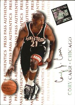 1998 Press Pass Authentics - Hang Time #32 Cory Carr Front