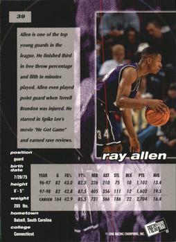 1998 Press Pass Double Threat - Alley-Oop #39 Ray Allen Back