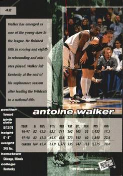 1998 Press Pass Double Threat - Alley-Oop #42 Antoine Walker Back