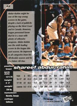 1998 Press Pass Double Threat - Alley-Oop #44 Shareef Abdur-Rahim Back