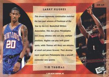 1998 Press Pass Double Threat - Dreammates #DM3 Larry Hughes / Tim Thomas Back