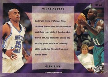 1998 Press Pass Double Threat - Dreammates #DM4 Vince Carter / Glen Rice Back