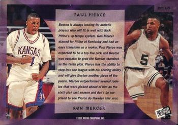 1998 Press Pass Double Threat - Dreammates #DM6 Paul Pierce / Ron Mercer Back
